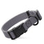 Dogline Biothane Waterproof Dog Collar with Quick Release Buckle Battleship Gray Dog Collar Dogline