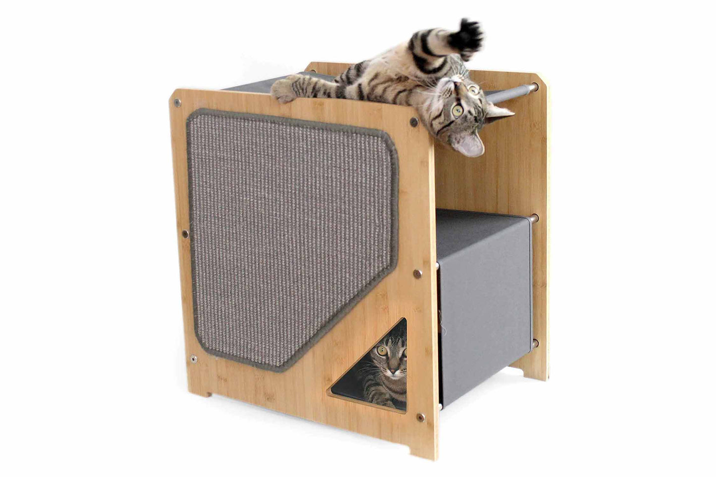 The Grotto - Short Cat Tree for Small Spaces Cat Condo Catastrophic Creations