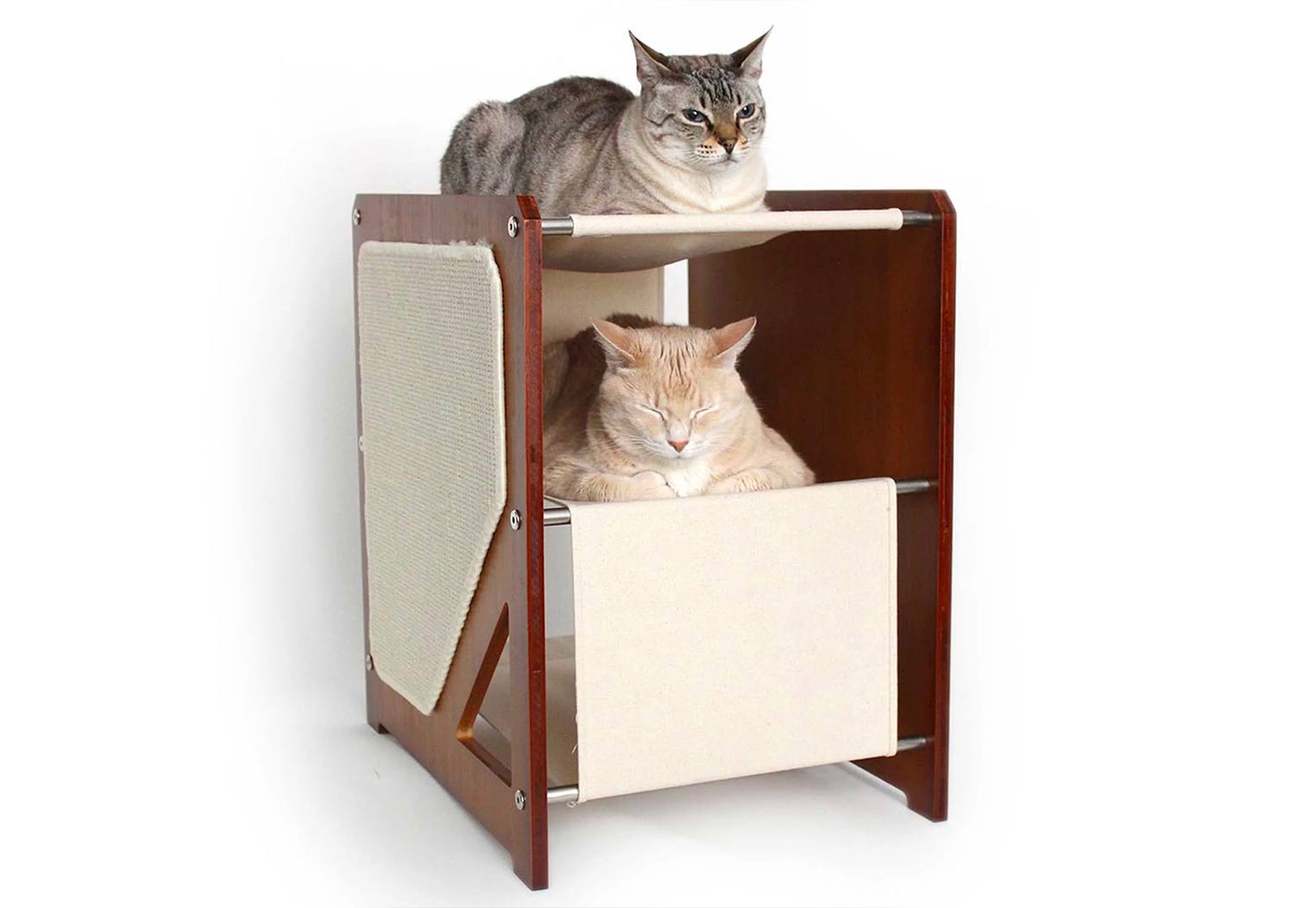 The Grotto - Short Cat Tree for Small Spaces Cat Condo Catastrophic Creations