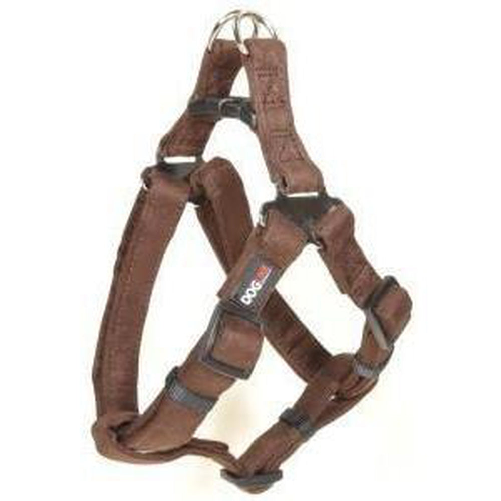 Comfort Microfiber Flat Step-In Dog Harness Brown Dog Harnesses Dogline