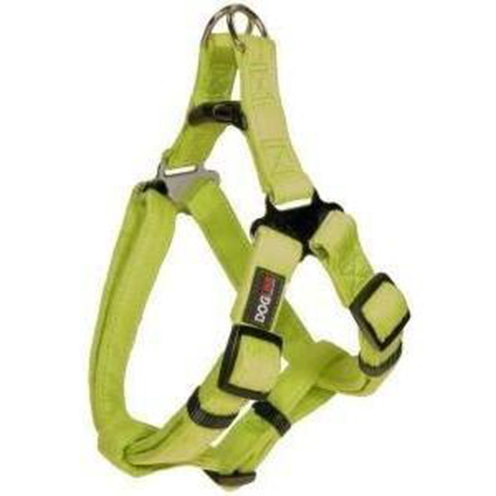 Comfort Microfiber Flat Step-In Dog Harness Lime Green Dog Harnesses Dogline