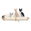 Horizontal Scratching Post for Cats Natural Bamboo 2-Tier Single Cat Scratcher Catastrophic Creations