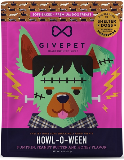 GivePet Halloween Soft Dog Treats Howl-O-Ween 6 Oz. Dog Treats GivePet