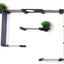 The Gardens - Modern Cat Tree with Plants Onyx Bamboo Charcoal Gray Canvas Mini Garden None Cat Condo Catastrophic Creations