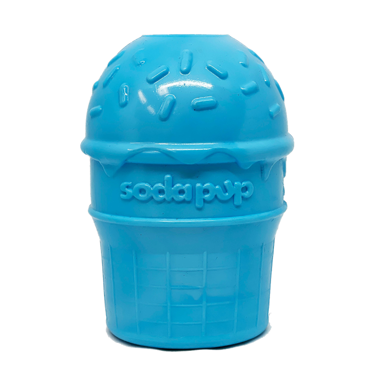 Ice Cream Cone Durable PUP-X Rubber eDispenser Chew Toy and Treat Dispenser Rubber Dog Toys SodaPup/True Dogs, LLC