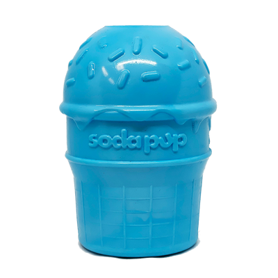 Ice Cream Cone Durable PUP-X Rubber eDispenser Chew Toy and Treat Dispenser Rubber Dog Toys SodaPup/True Dogs, LLC