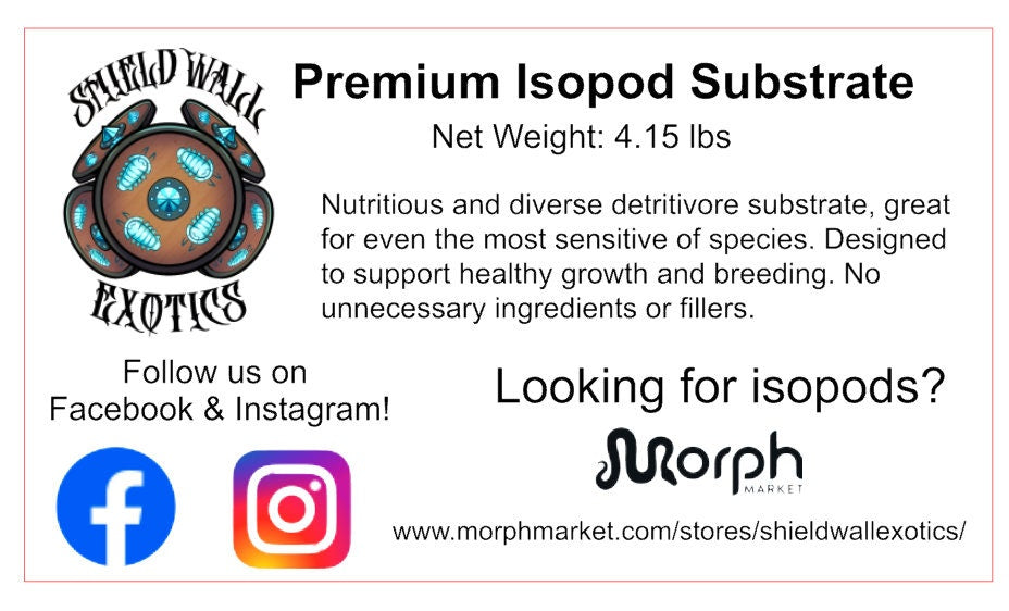 Premium Isopod Substrate - Promotes Healthy Growth and Breeding! Soil Shield Wall Exotics