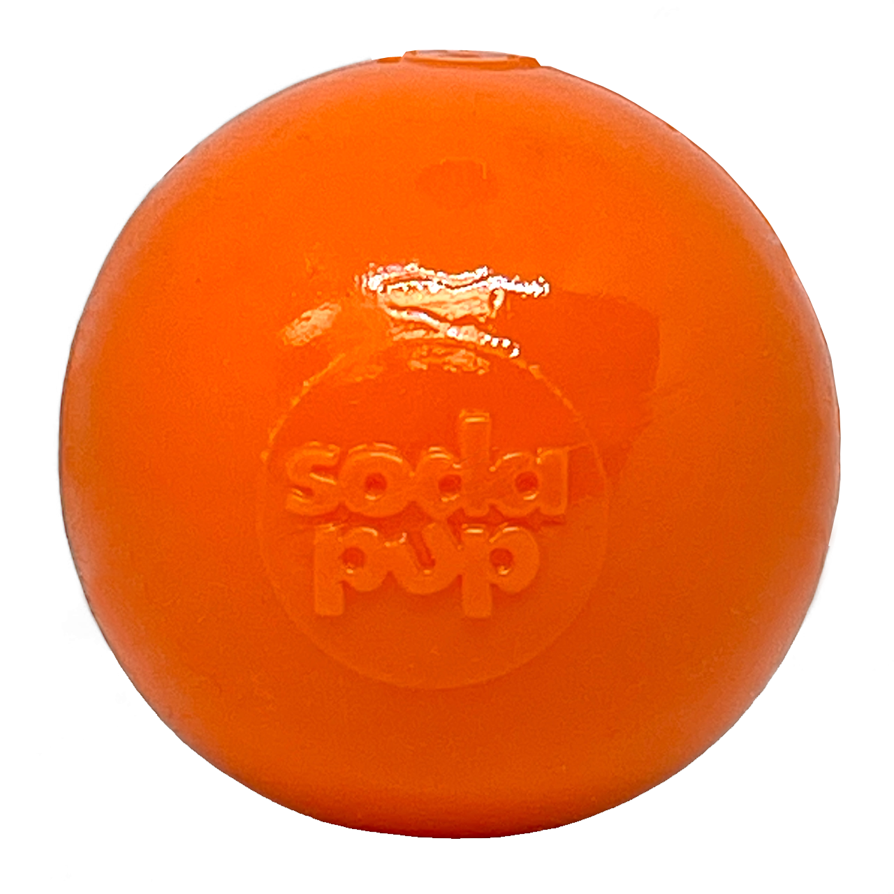 Squeak Ball - Durable Squeaky Dog Toy, Floats, Chew Toy | USA Made Medium Squeaker Ball - orange Rubber Dog Toys SodaPup/True Dogs, LLC
