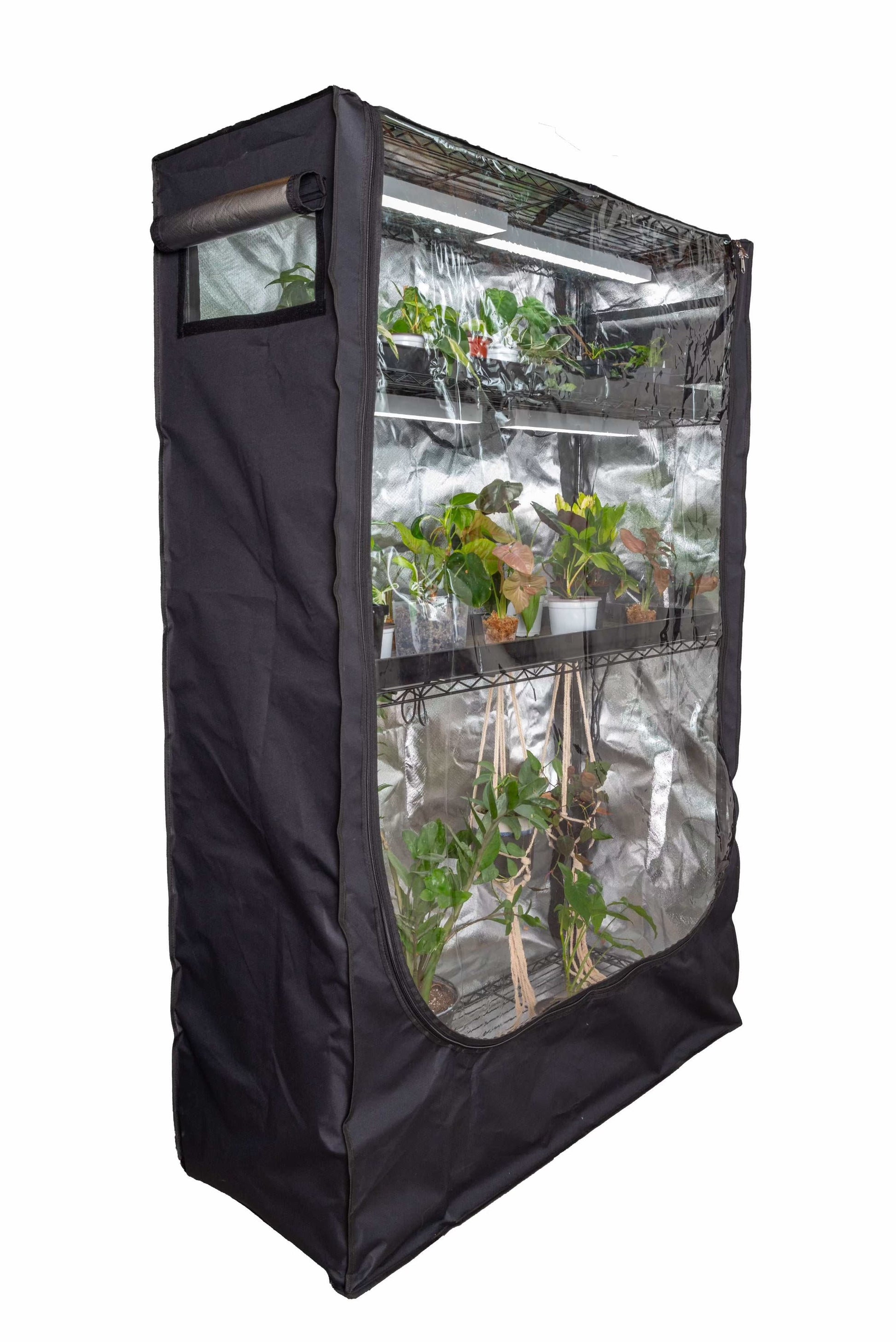 48x18x72 Baker's Rack Grow Tent Cover – Clear Front Door, Adjustable Ventilation & Fully Enclosed Bottom Thrive Ecosystems
