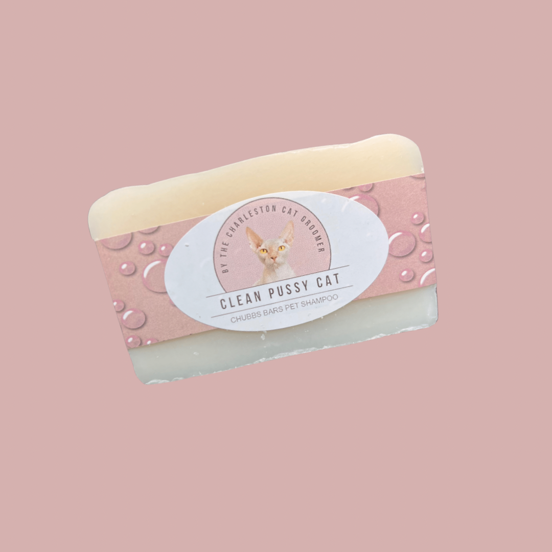 Clean Pussy Cat shampoo bar Aloe & Green Clover The Charleston Cat Groomer
