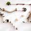 The Juggernaut - Indoor Cat Playground for Wall English Chestnut Bamboo Natural Canvas Planter Shelves Coupling Cat Condo Catastrophic Creations