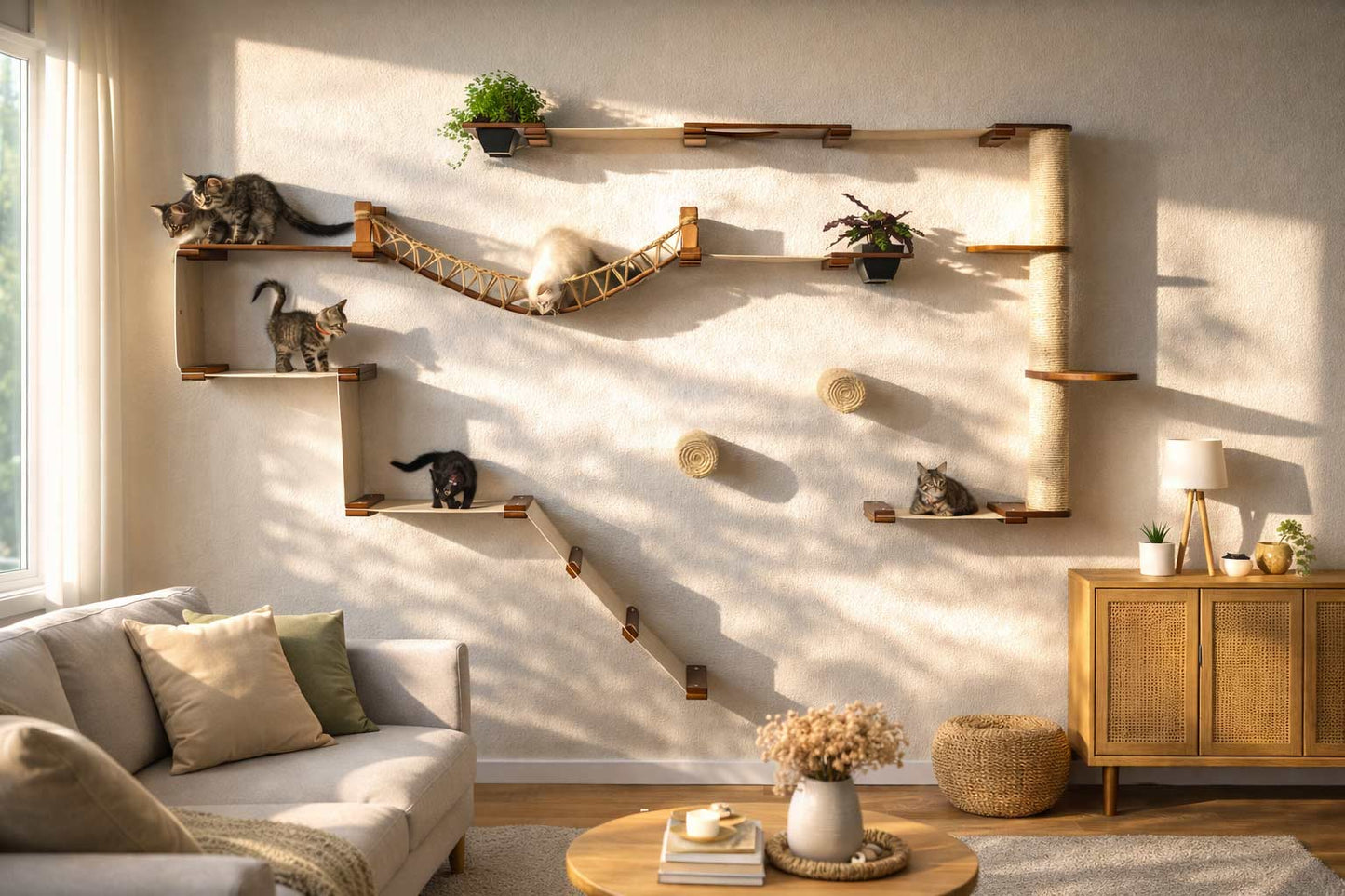 The Juggernaut - Indoor Cat Playground for Wall Cat Condo Catastrophic Creations