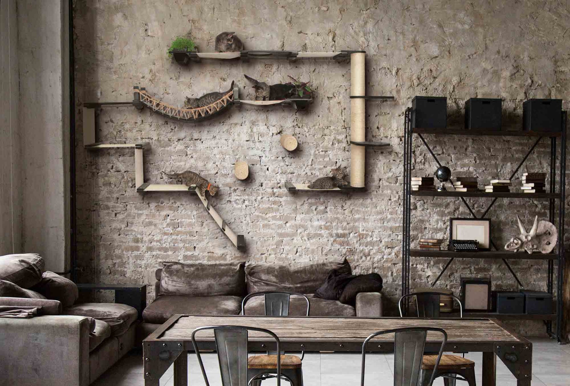 The Juggernaut - Indoor Cat Playground for Wall Cat Condo Catastrophic Creations