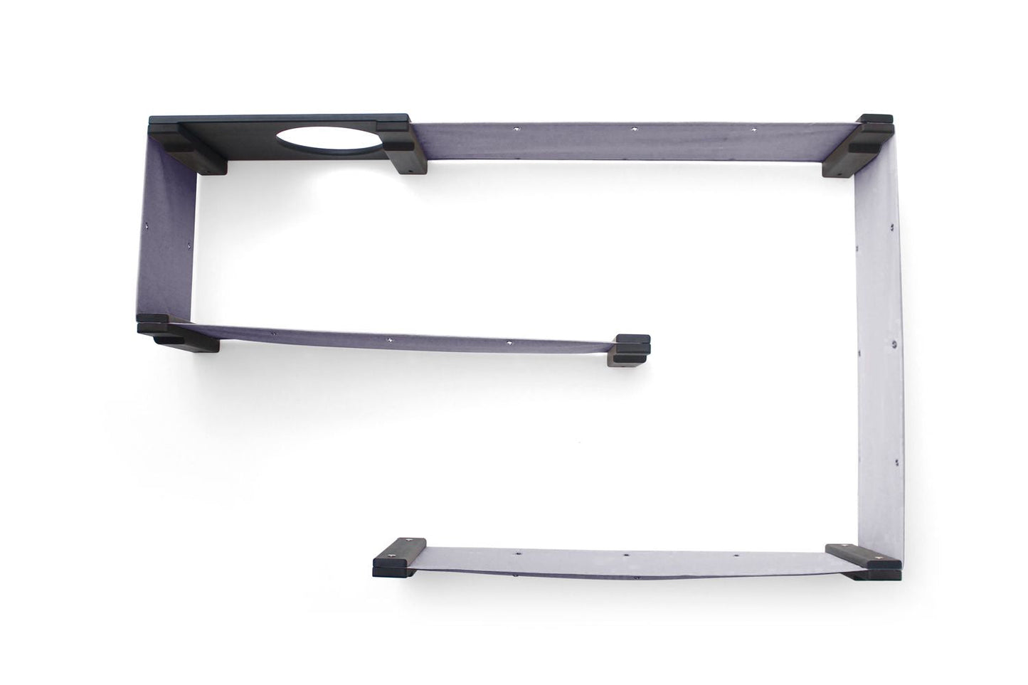 Cat Maze Wall - 3 Tier Cat Tree Onyx Bamboo Charcoal Gray Canvas None Cat Condo Catastrophic Creations