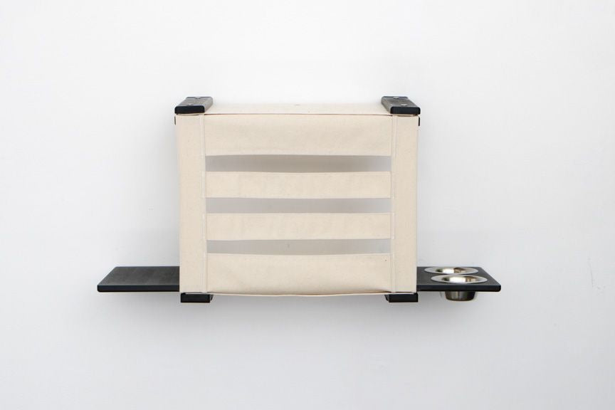 Deluxe Cat Cubby Bed Onyx Bamboo Slotted Feeder Catastrophic Creations