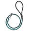 Soft Leather Dual-Color Braided Round Lead Dog Leashes Dogline