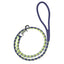 Soft Leather Dual-Color Braided Round Lead Purple Green Dog Leashes Dogline