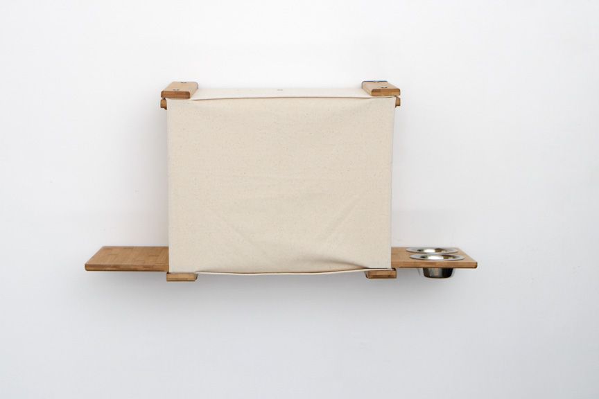 Deluxe Cat Cubby Bed Natural Bamboo Blank Feeder Catastrophic Creations