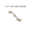 Boba & Vespa 100% Organic Cotton Rope Dog Toy - 5 Sizes L (1" x 18" with 3 knots) Dog Ropes The Kind Pet