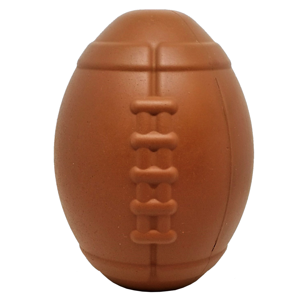 Football eDispenser Durable Rubber Chew Toy and Treat Dispenser Large Football Toy Rubber Dog Toys SodaPup/True Dogs, LLC