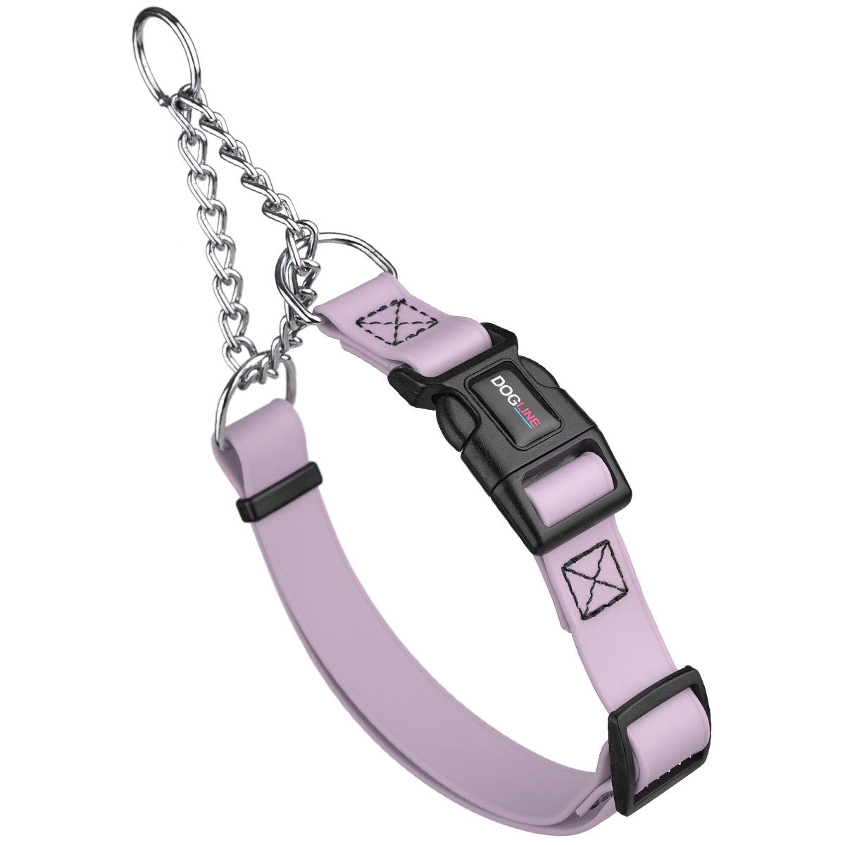 Biothane Adjustable Martingale Collar with Quick Release Buckle Pastel Purple Dog Collars Dogline