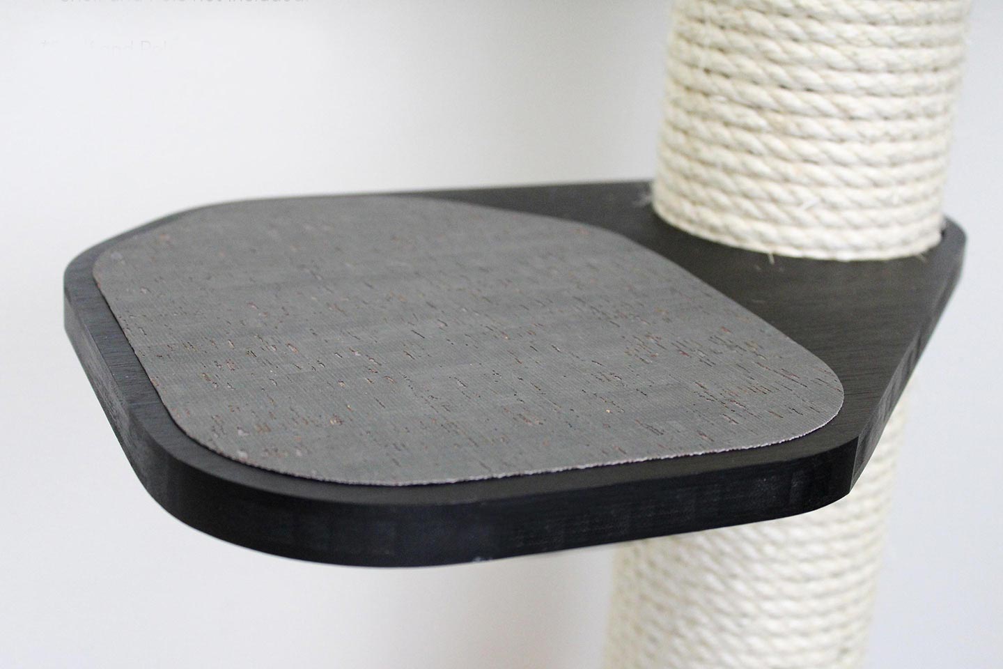 The Climb Condo - Cat Wall Climbing System Onyx Bamboo Charcoal Gray Canvas Leaf Shelf Cat Condo Catastrophic Creations