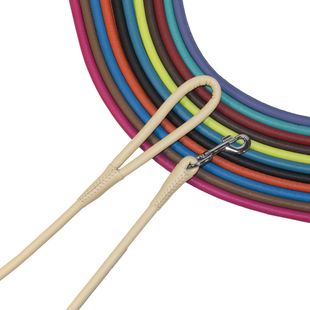 Soft Leather Round Dog Lead Dog Leashes Dogline