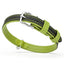 Soft Leather Dual-Color Flat Dog Collar Lime Green 5 8" Dog Collar Dogline