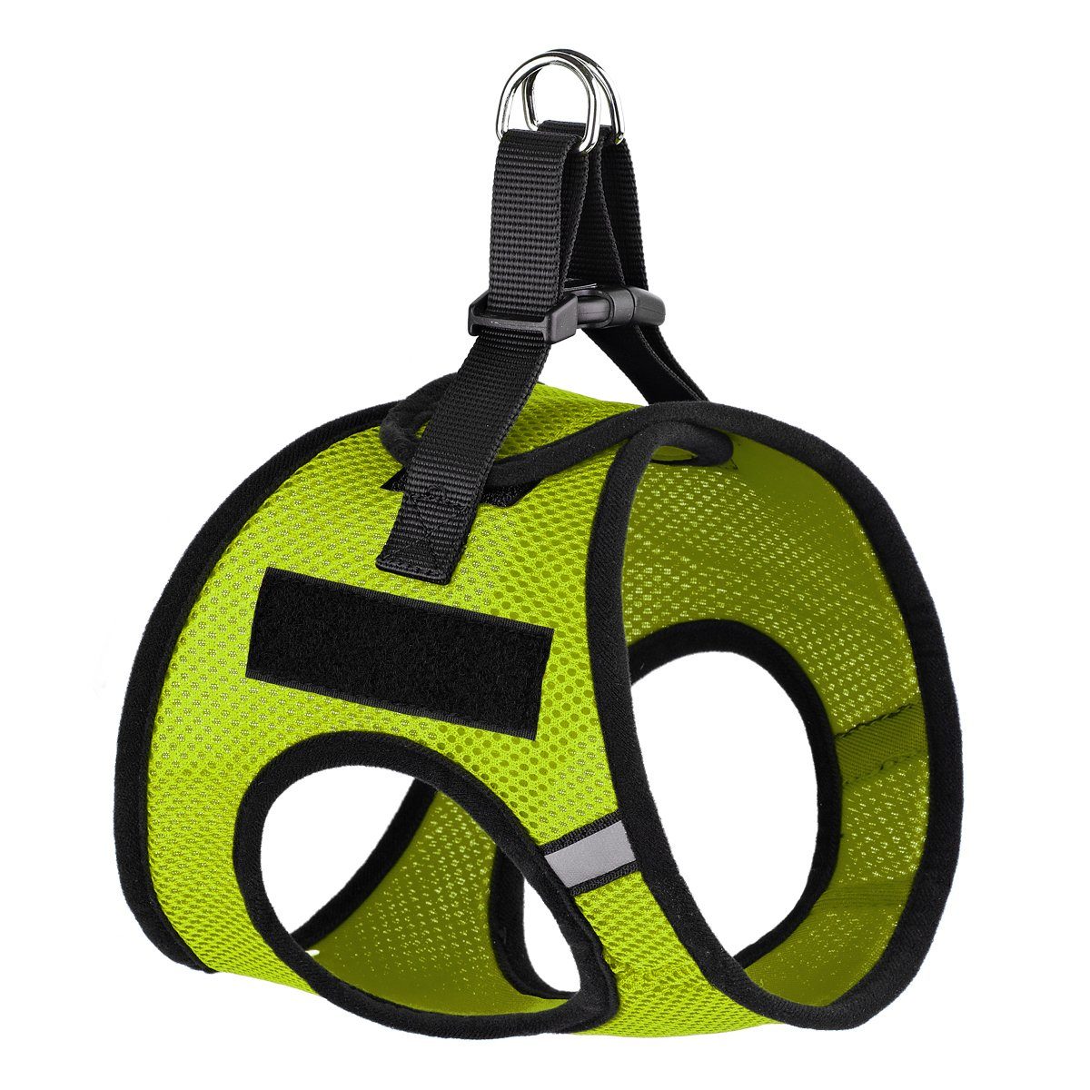 York Mesh Harness + Built-in Hook & Loop Fasteners Lime Green Dog Harnesses Dogline