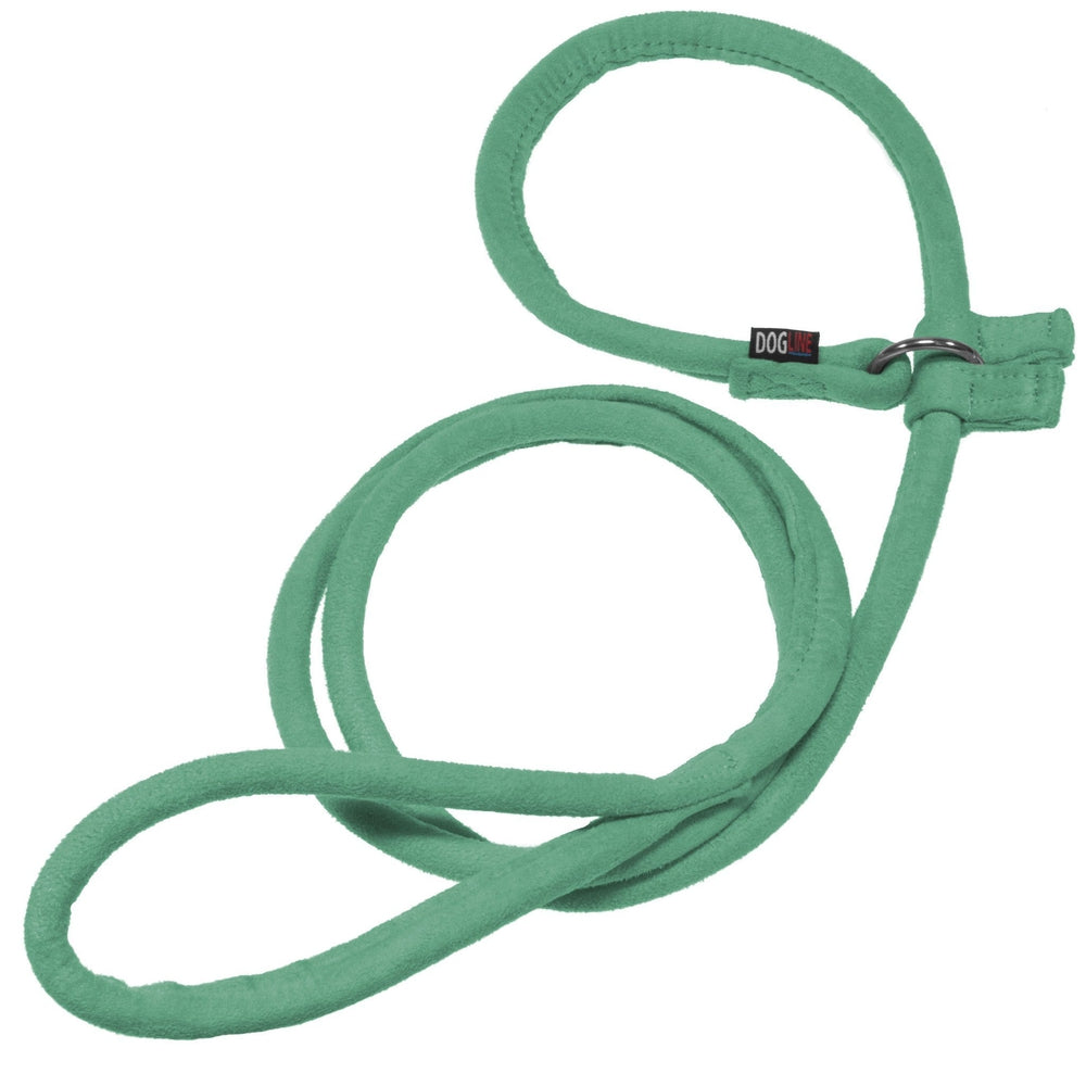 Comfort Microfiber Round Slip Lead Teal 5' Dog Leashes Dogline