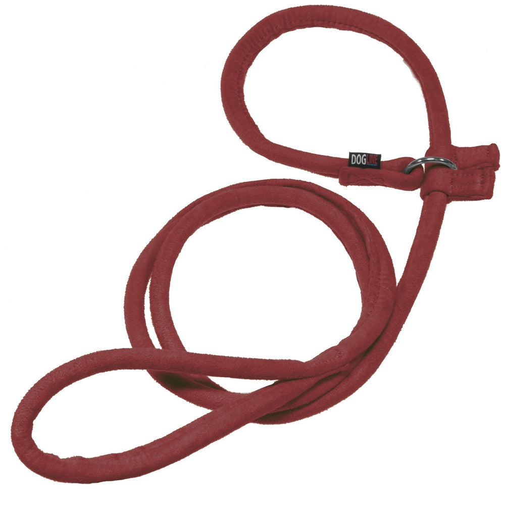 Comfort Microfiber Round Slip Lead Red 5' Dog Leashes Dogline