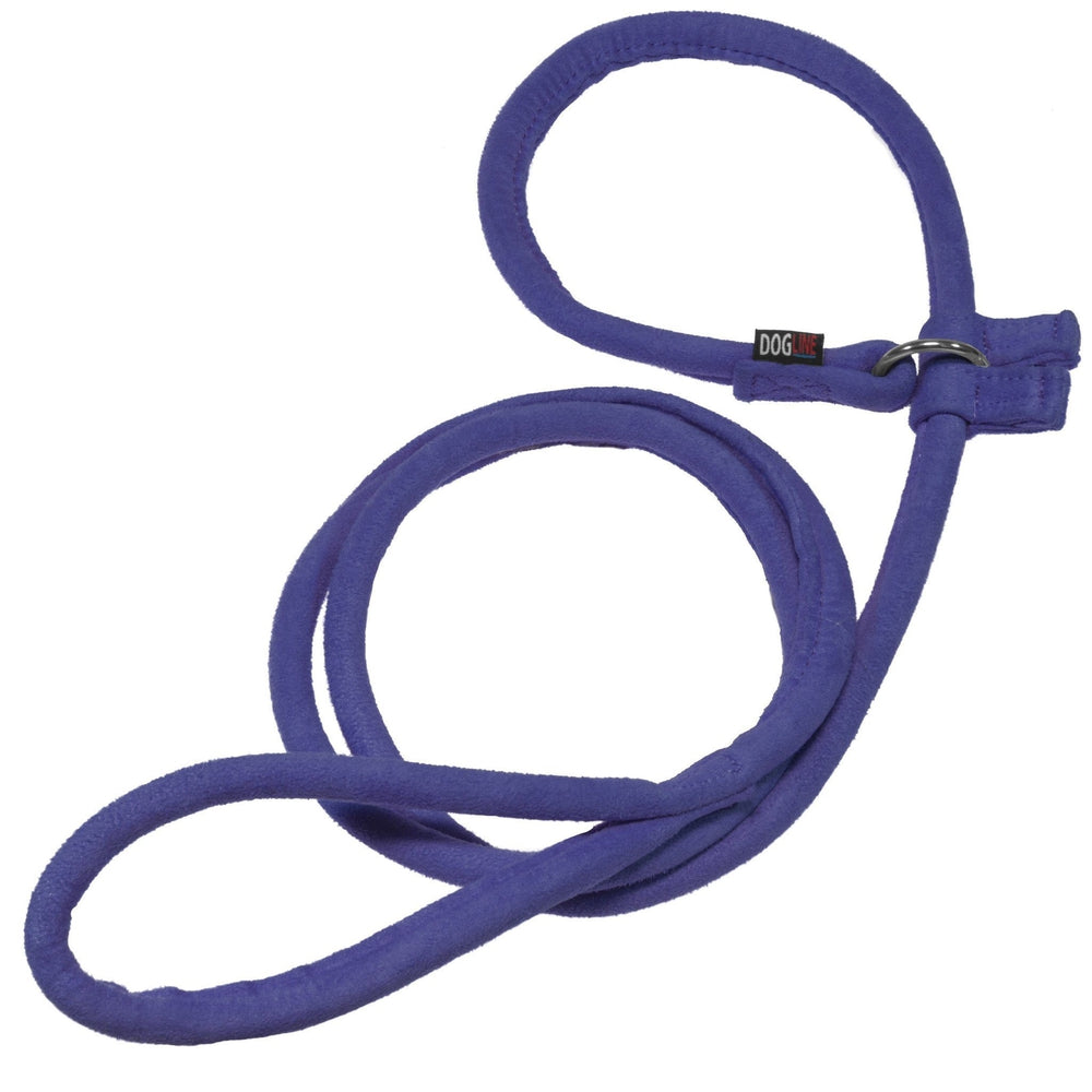 Comfort Microfiber Round Slip Lead Purple 1 5' Dog Leashes Dogline