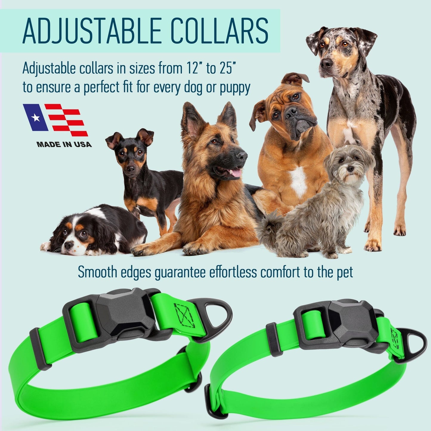 Biothane Waterproof Dog Collar with Magnetic Quick Release Buckle Dog Collars Dogline