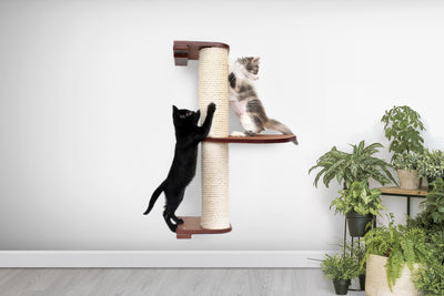 Wall Mounted Cat Climbing Pole - Sisal Cat Scratcher Catastrophic Creations