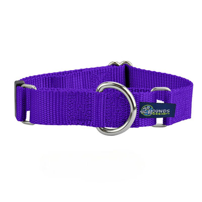 5/8″ and 1″ Purple Nylon Martingale Dog Collar Martingale Dog Collar 2 Hounds Design