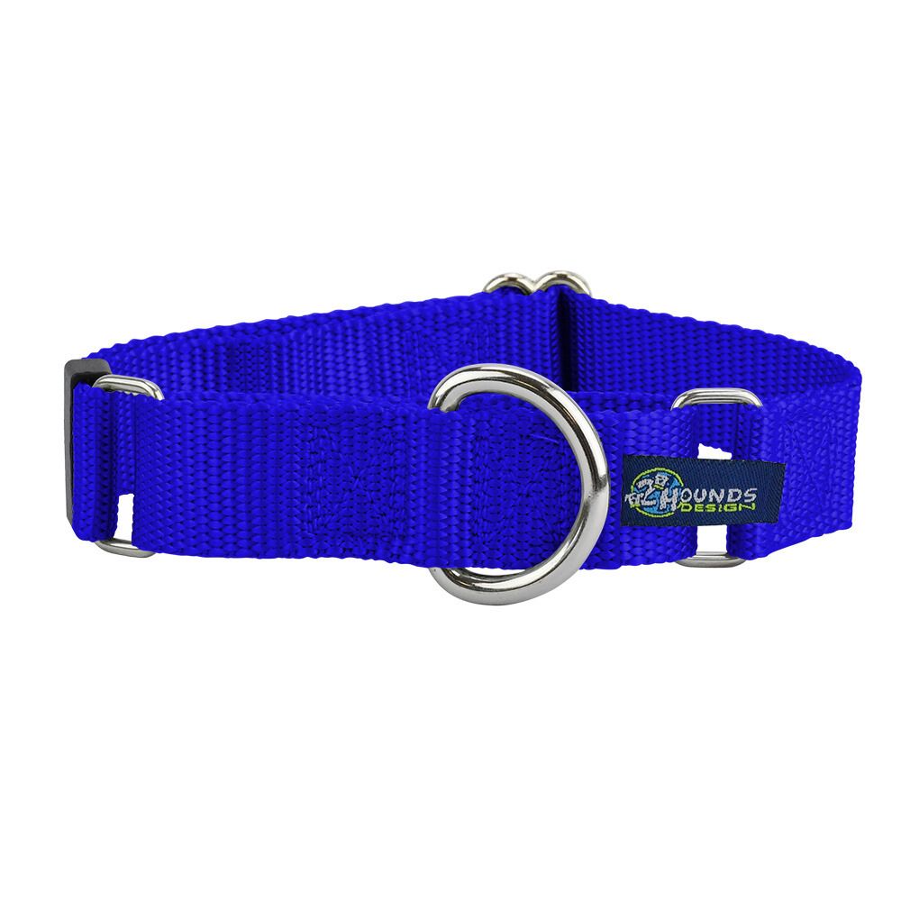 5/8″ and 1″ Royal Blue Nylon Martingale Dog Collar Martingale Dog Collar 2 Hounds Design