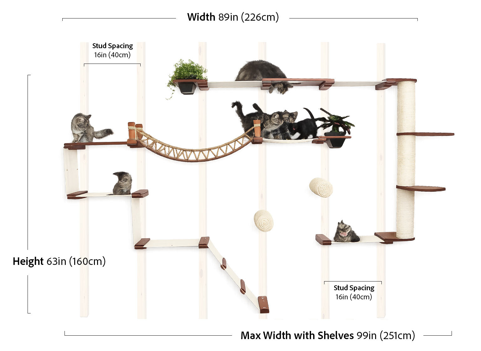 The Juggernaut - Indoor Cat Playground for Wall Cat Condo Catastrophic Creations