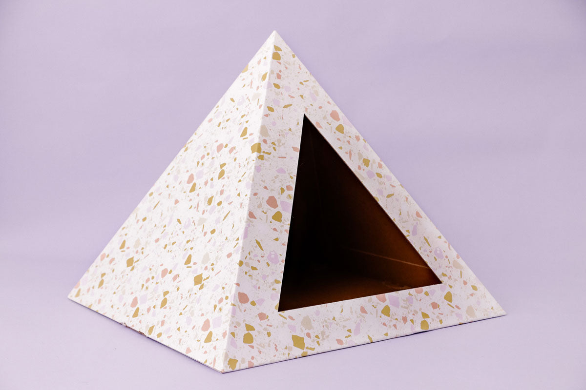 'Terrazzo' Cardboard Cat Pyramid KittyKardboard