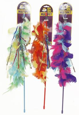 Multipet Cat Danglers Assorted Colors 20" Cat Toys Multipet