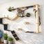 The Juggernaut - Indoor Cat Playground for Wall Natural Bamboo Charcoal Gray Canvas Planter Shelves Coupling Cat Condo Catastrophic Creations