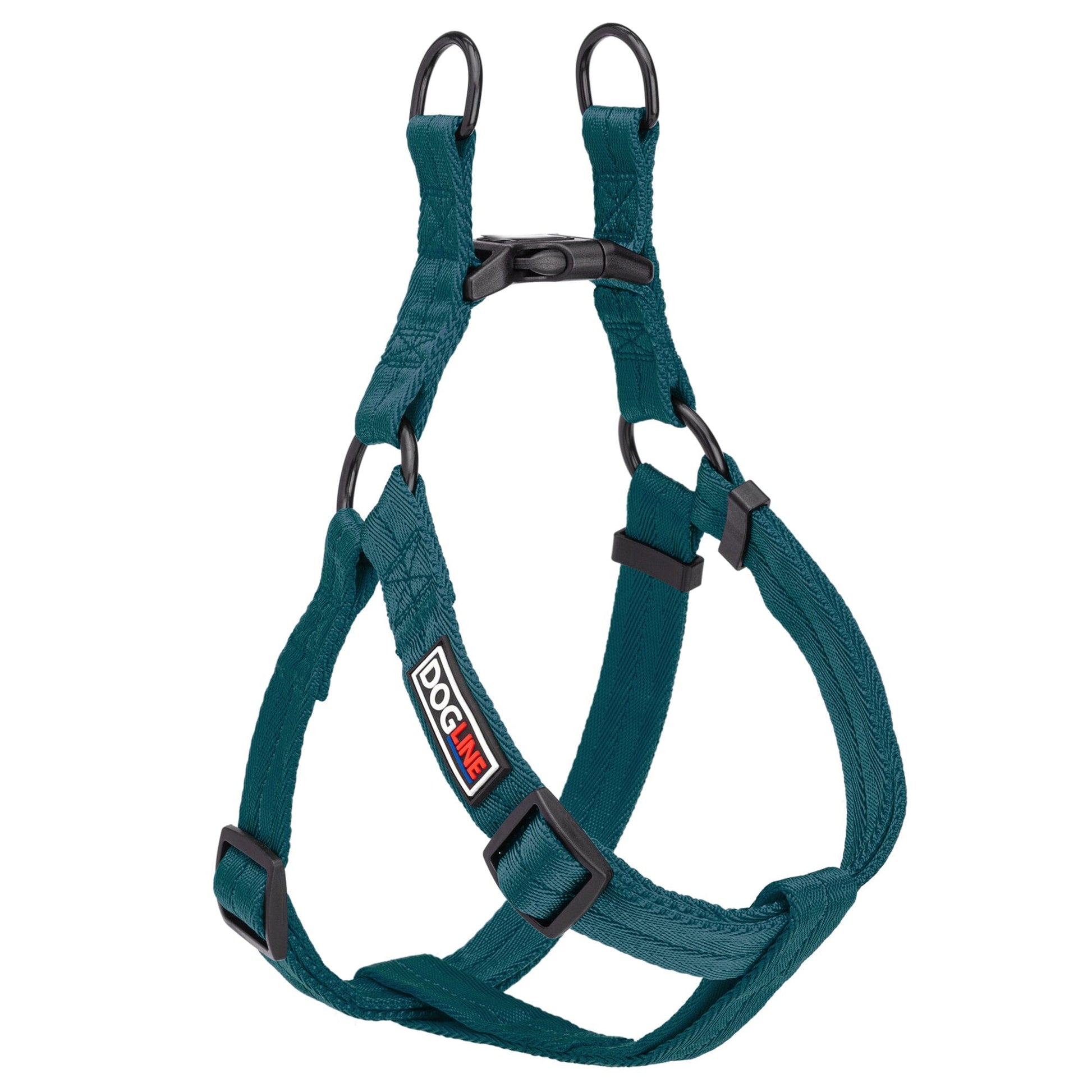 Nylon Flat Step-In Dog Harness Dark Teal Dog Harnesses Dogline