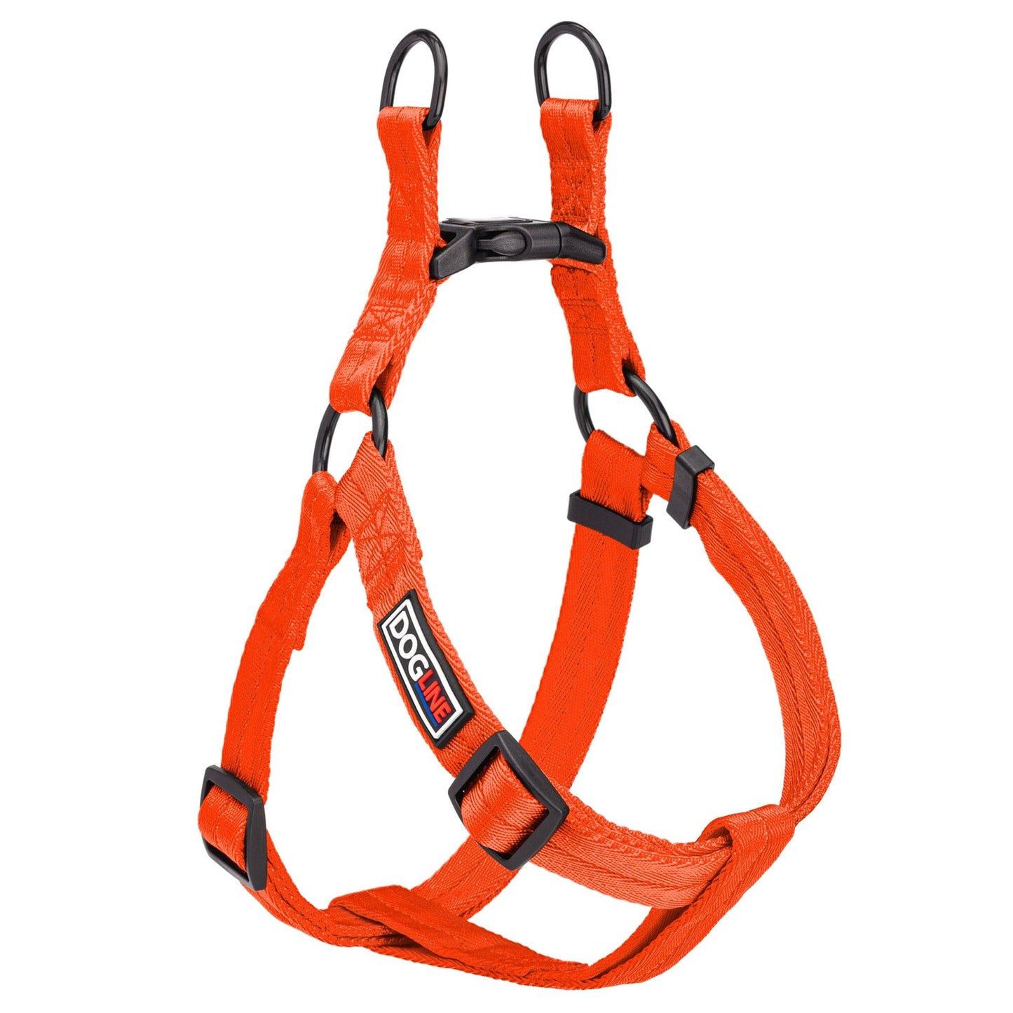 Nylon Flat Step-In Dog Harness Orange Dog Harnesses Dogline