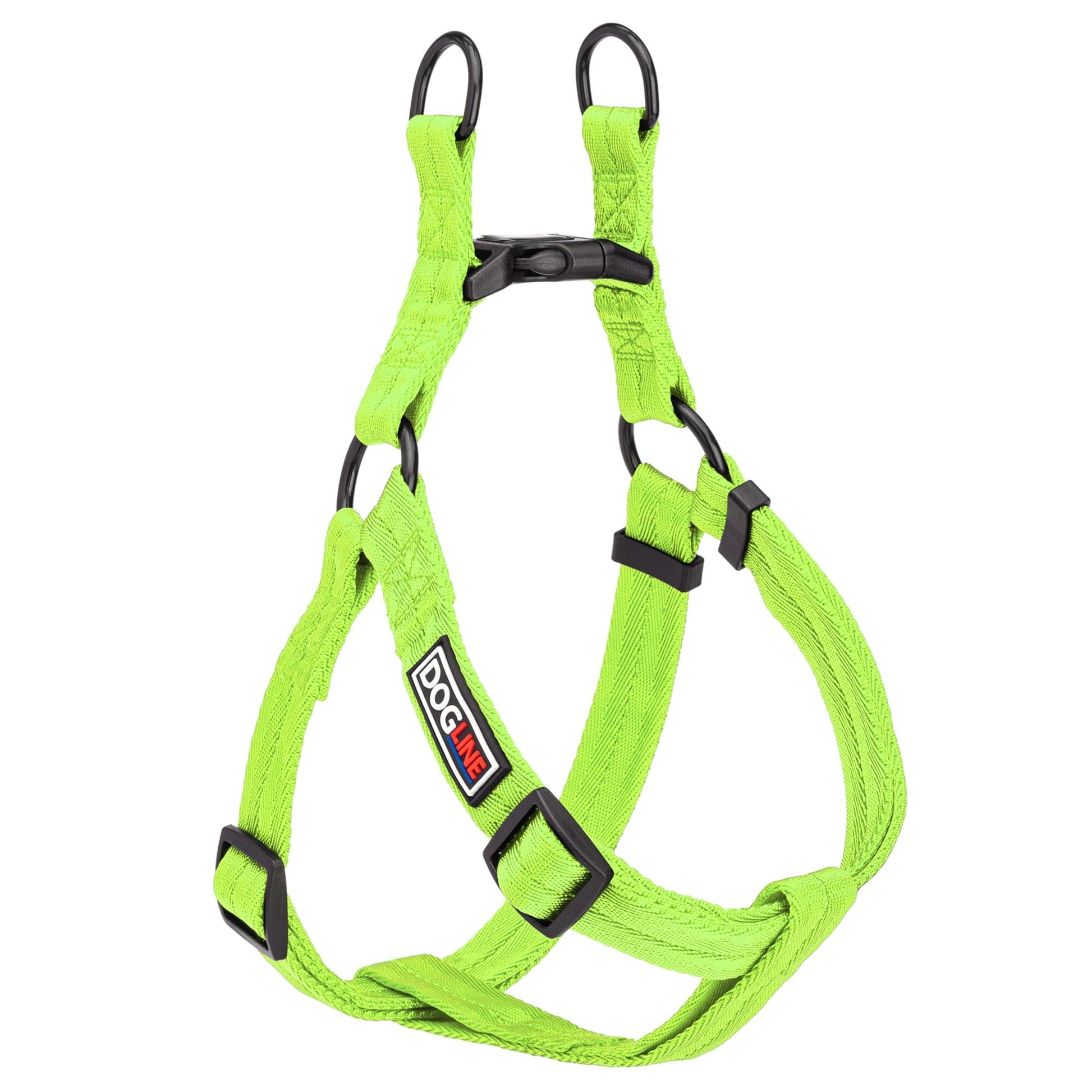 Nylon Flat Step-In Dog Harness Green Dog Harnesses Dogline