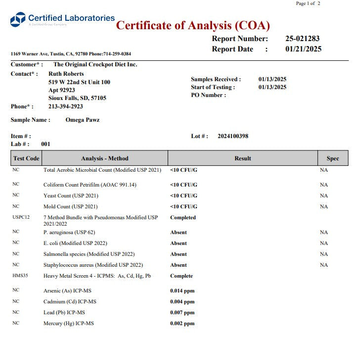 Omega Pawz - Liquid Omega 3 Oil for Dogs and Cats Animals & Pet Supplies Dr. Ruth Roberts