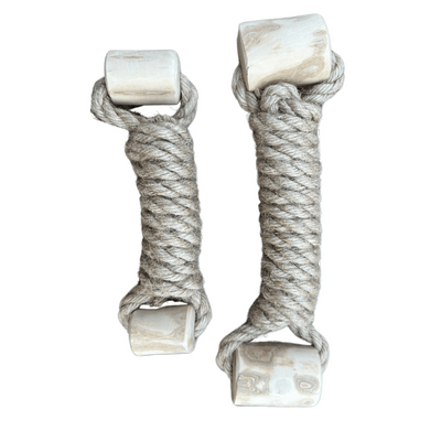 hemp rope + coffee wood toy hemp rope dog pull toys rōmng