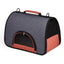 Dual Color Collapsible Pet Carrier Orange Pet Carriers Dogline