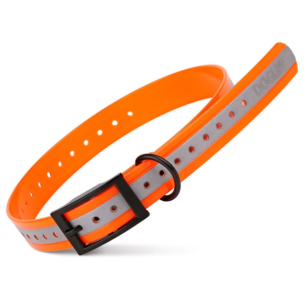 Biothane E-Collar Replacement Reflective Strap Orange 11”-26” Dog Collar Dogline