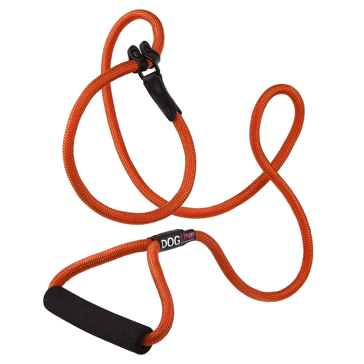Round Nylon Slip Lead Orange 1 2" 6' Dog Leashes Dogline