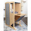 The Overlook - Sturdy - Bamboo Cat Tree Natural Bamboo Charcoal Gray Canvas Yes Cat Condo Catastrophic Creations