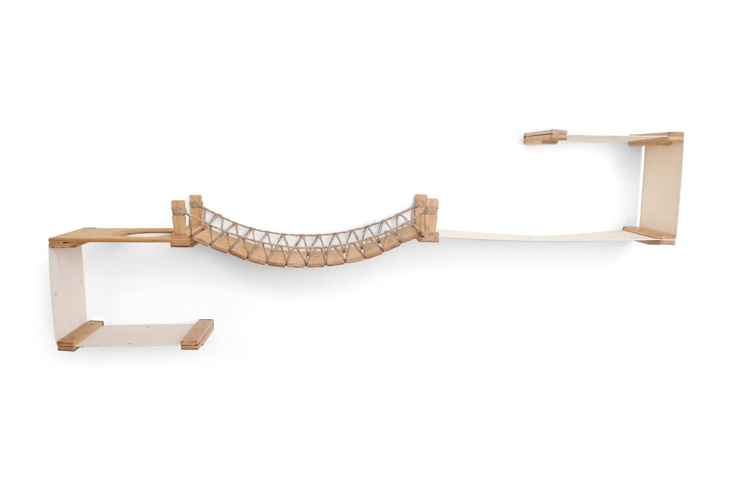 The Canyon - Our Best Cat Tree for Multiple Cats Natural Bamboo Natural Canvas Cat Condo Catastrophic Creations